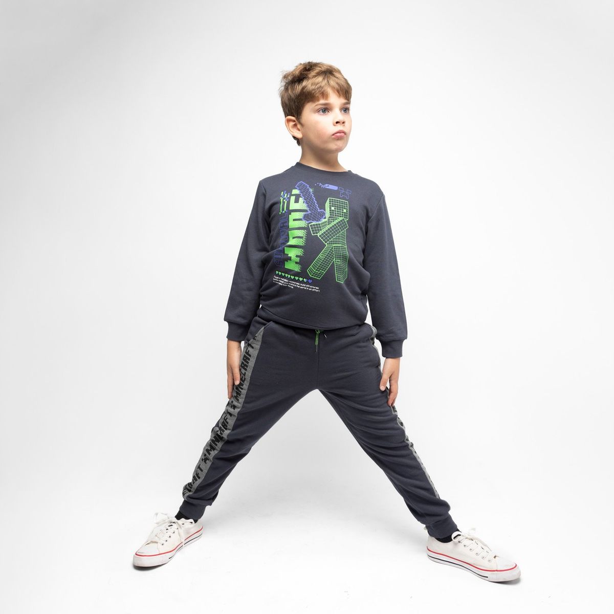 MINECRAFT - Buzo Niño Survival Mode Azul Minecraft