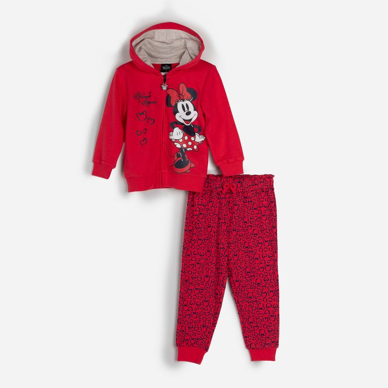 DISNEY - Buzo Niña Minnie Mouse Bailando Rojo Disney