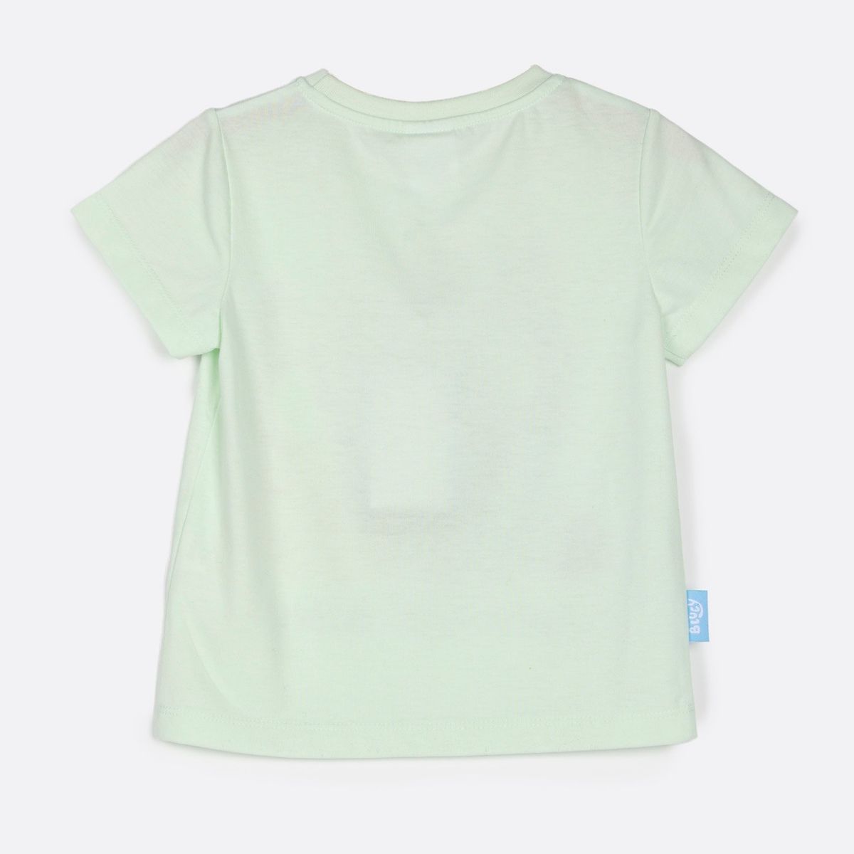 BLUEY - Polera Manga Corta Niña Arcoiris Verde Bluey