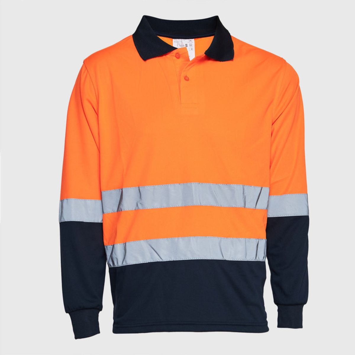 JAYSON - Polera Dry Fit Bicolor Cuello Camisero AV Manga Larga