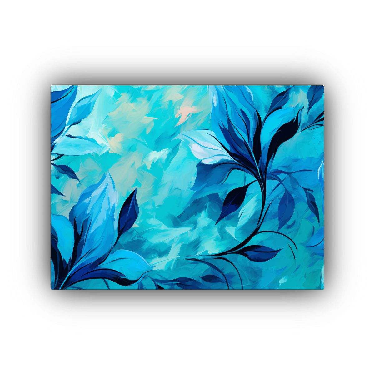 GENERICO - Pintura Clásica Cuadro Hermoso En Turquesa Y Azul Atmósf 120x80cm