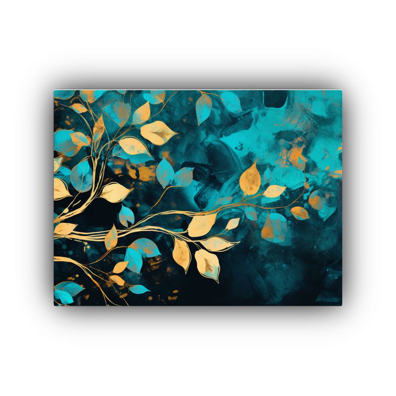 GENERICO - Pinturas Decorativas En Estilo Neonoir Con Colores Turquesa  120x80cm