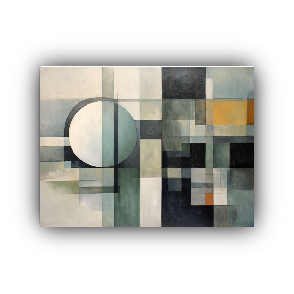 GENERICO - Cuadro Abstracto Minimalista Con Formas Geométricas 120x80cm