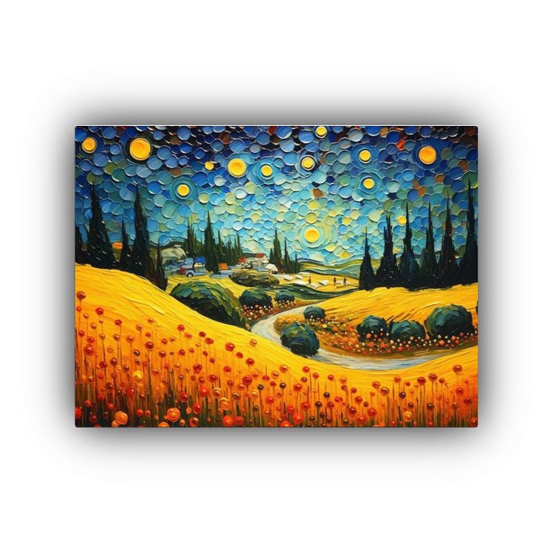 GENERICO - Paisaje Hermoso En Lienzo Pintura Al óleo De Paisaje Vital 120x80cm