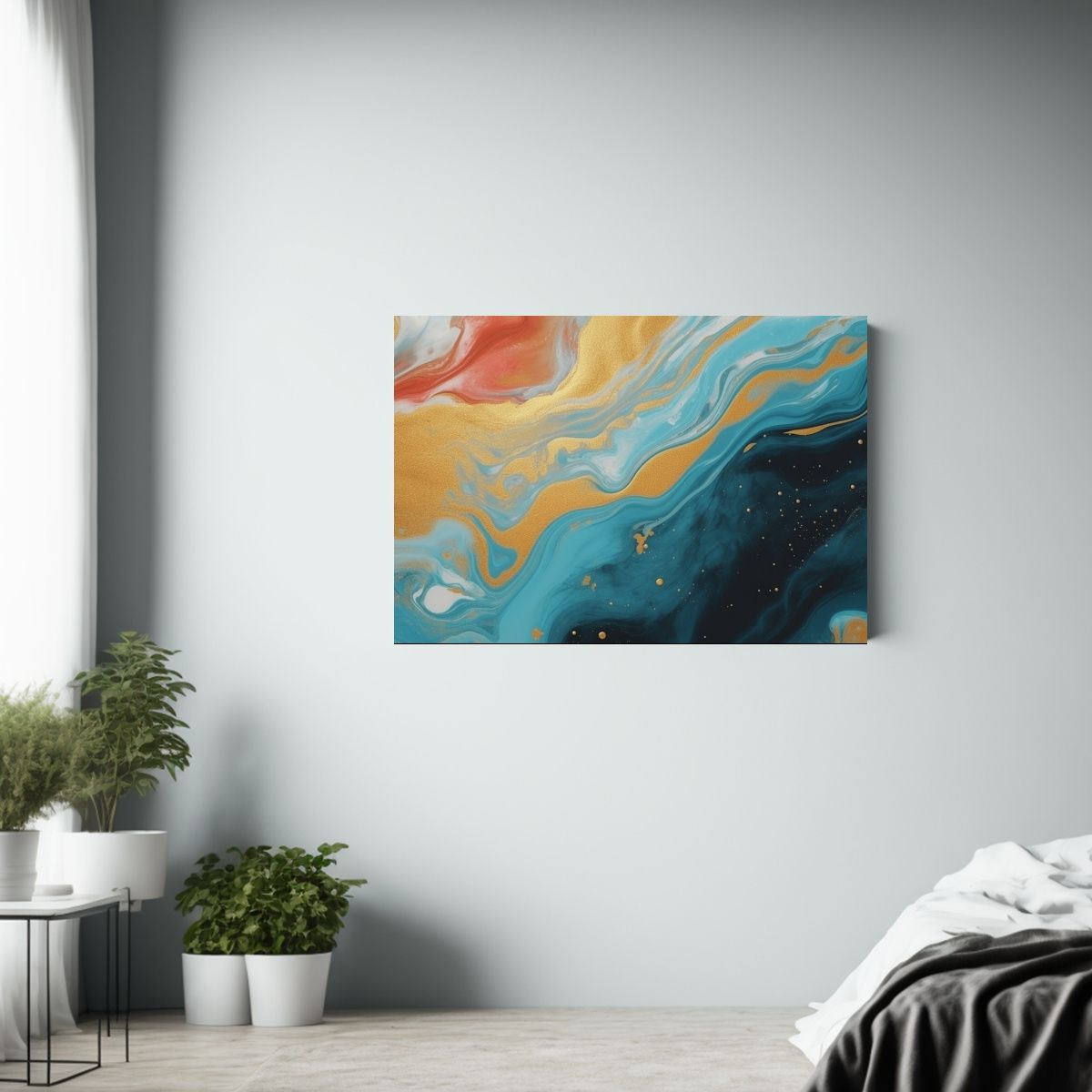GENERICO - Pinturas Decorativas Marbling Contemporáneo Tonos Líquid 120x80cm