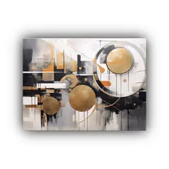 GENERICO - Pintura Abstracta Hogar Deco Combinación De Tonos Grises Y 120x80cm