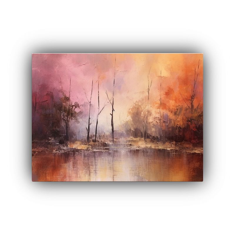 GENERICO - Pintura Lienzo Abstracta Nueva Inglaterra Alla Prima Decorac 120x80cm