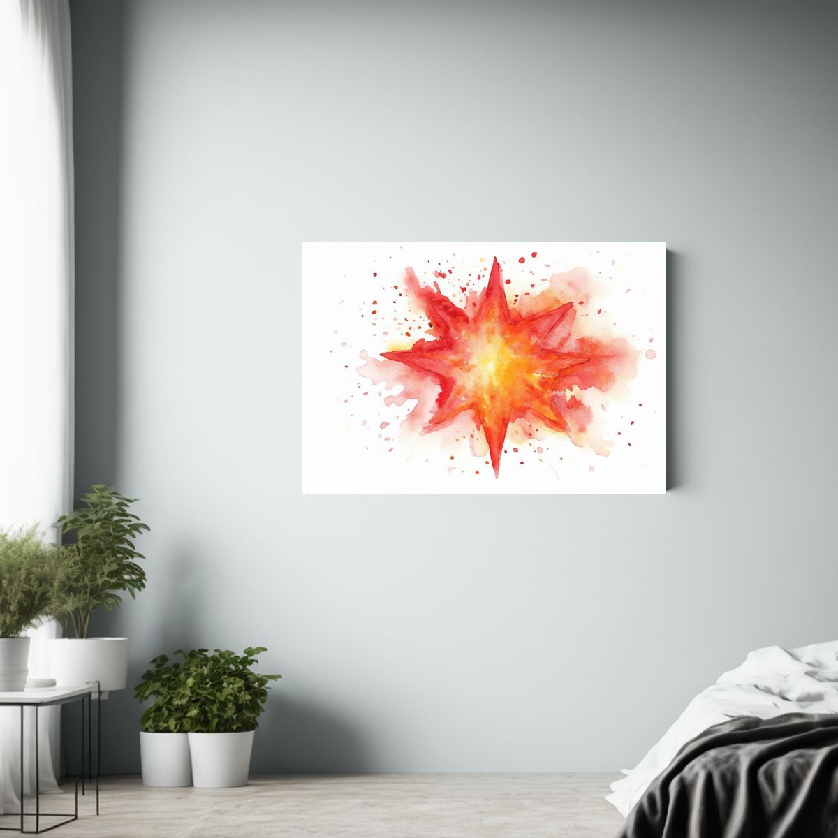 GENERICO - Pinturas Acuarela Para Crear Una Estrella Roja En La Vida De 120x80cm