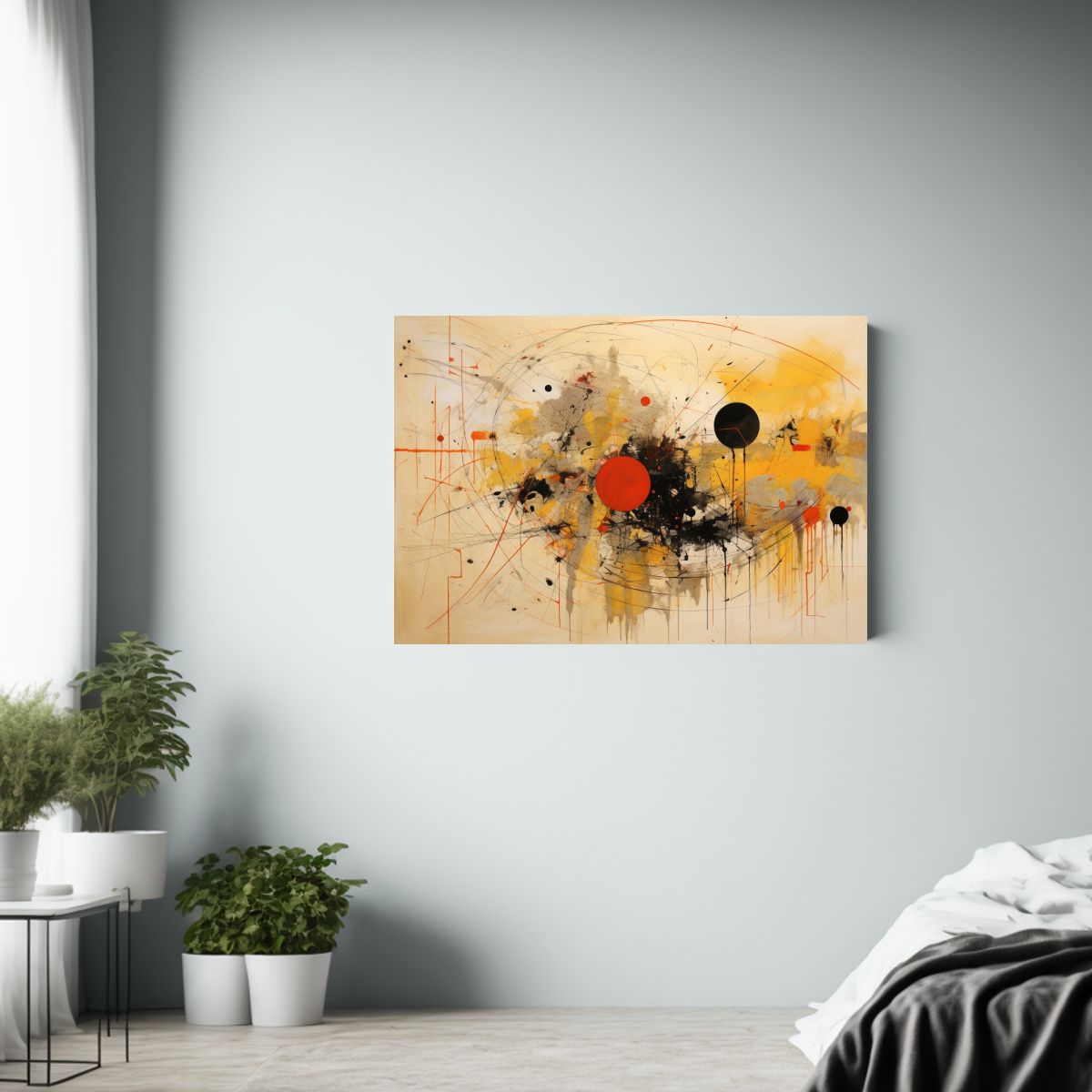 GENERICO - Cuadro Inspirador Asemic Exclusivo Impactante Y Maravilloso 120x80cm