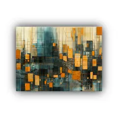 GENERICO - Pintura Urbana En Blanco Y Negro Para Decorar Con Estilo Mod 120x80cm