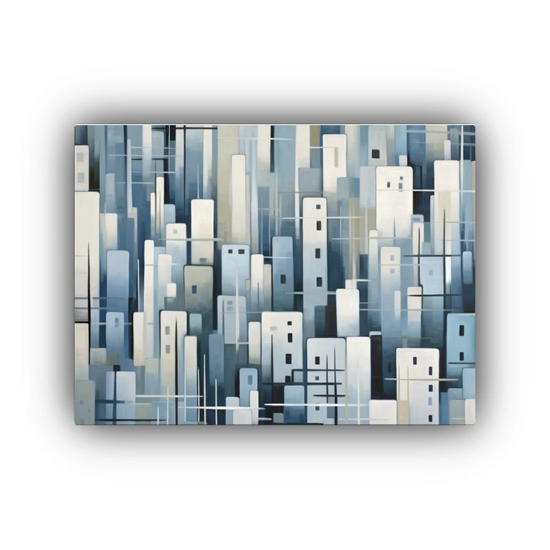 GENERICO - Pinturas Decorativas Estilo Galería Abstracto En Azul Clar 120x80cm