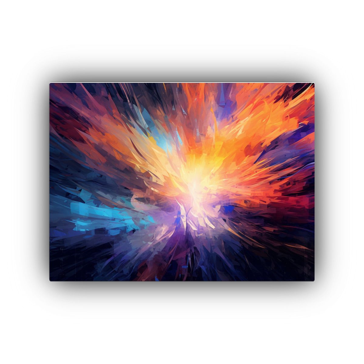 GENERICO - Cuadro Abstracto Radiante Belleza En Lienzo Con Intrincadas 120x80cm