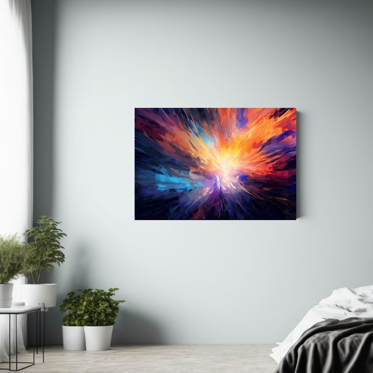 GENERICO - Cuadro Abstracto Radiante Belleza En Lienzo Con Intrincadas 120x80cm