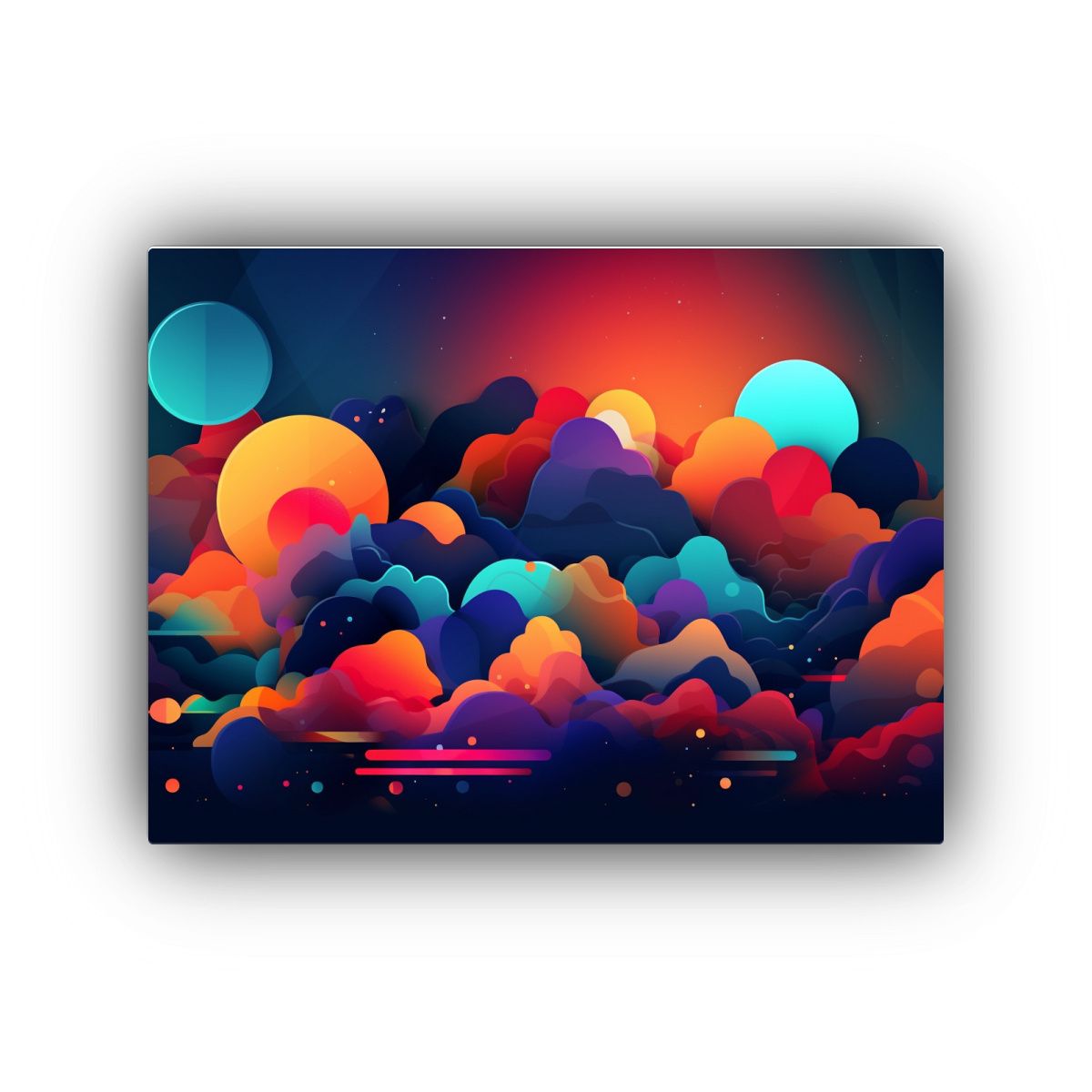 GENERICO - Lienzo Moderno Abstracto Con Tema De Color Fondo 8k 120x80cm