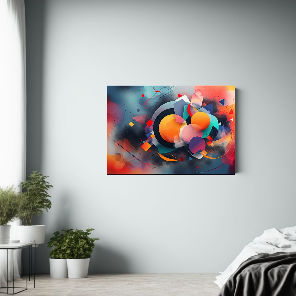 GENERICO - Cuadros Decorativos Modernos Abstractos Para Pared Con Impac 120x80cm