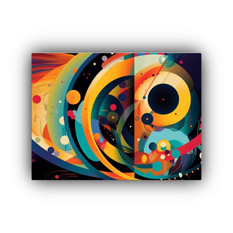 GENERICO - Con Cráneos Abstractos Galaxia En Degradado Pinturas Decor 120x80cm