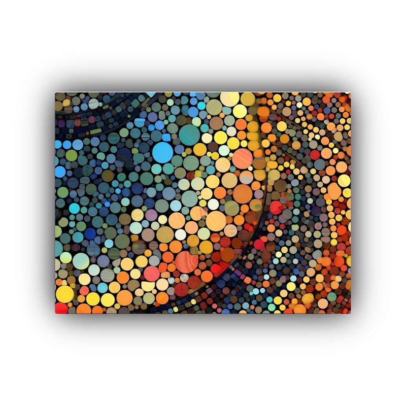 GENERICO - Pintura De Pared Abstracta Con Círculos En Mosaico Fino 120x80cm