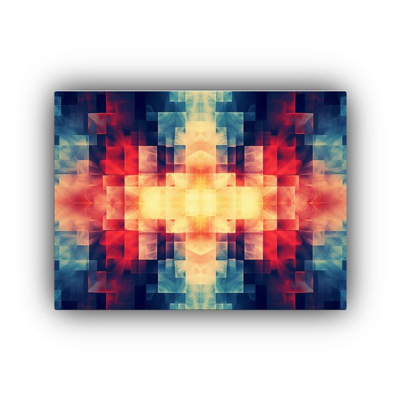 GENERICO - Cuadro Abstracto Con Enigmáticos Colores Y Formas Geométri 120x80cm