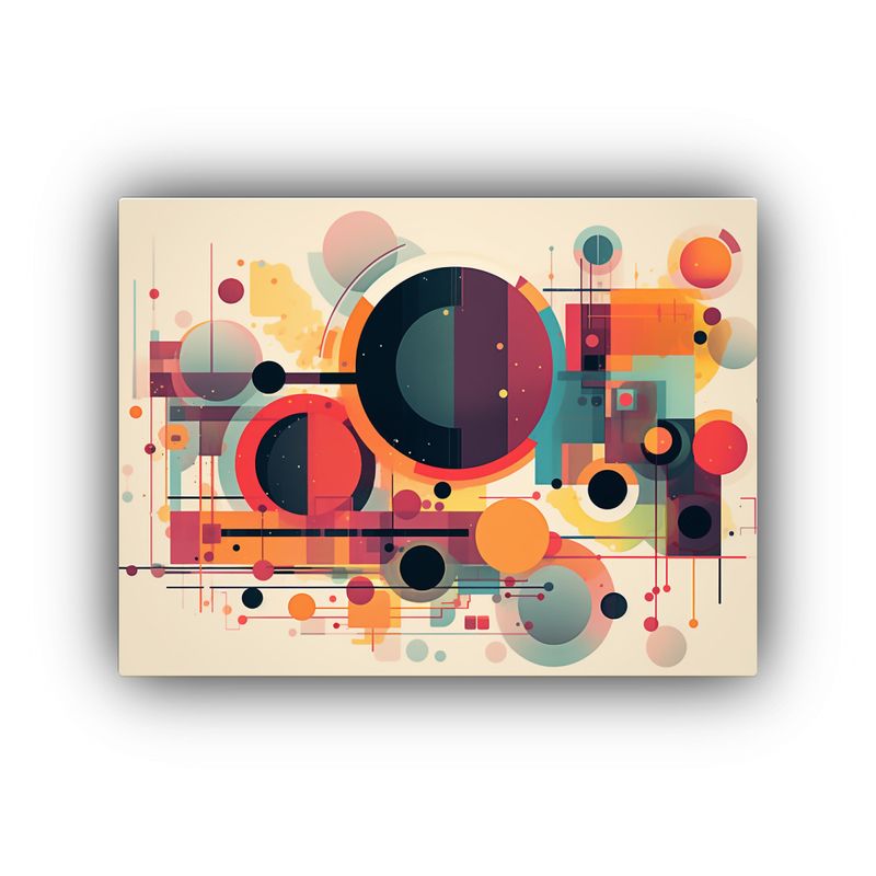 GENERICO - Cuadro Abstracto De Tela Diseño Musical Electrónico Minim 120x80cm