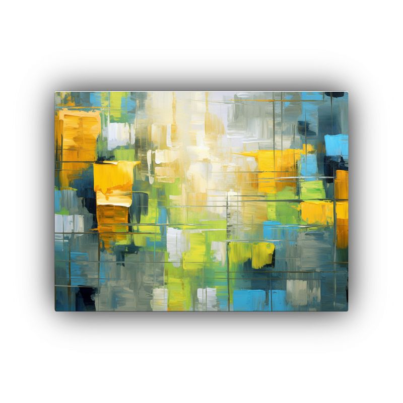 GENERICO - Cuadros Decorativos Abstractos Estrellados En Canva Con Colo 120x80cm