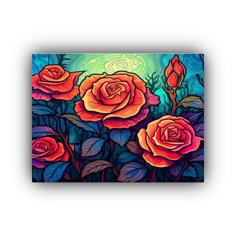 GENERICO - Cuadro De Paleta De Colores De Ensueño De Jardín De Flores 120x80cm