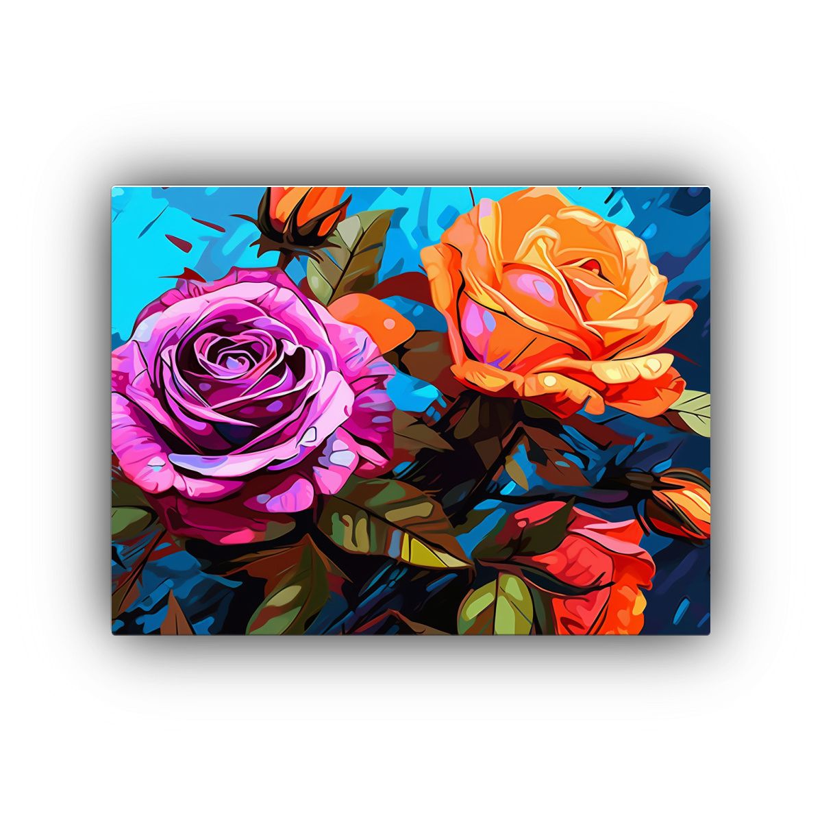 GENERICO - Pintura De Arte De Pared Moderno Espacio Stepanyan Flores Ro 120x80cm