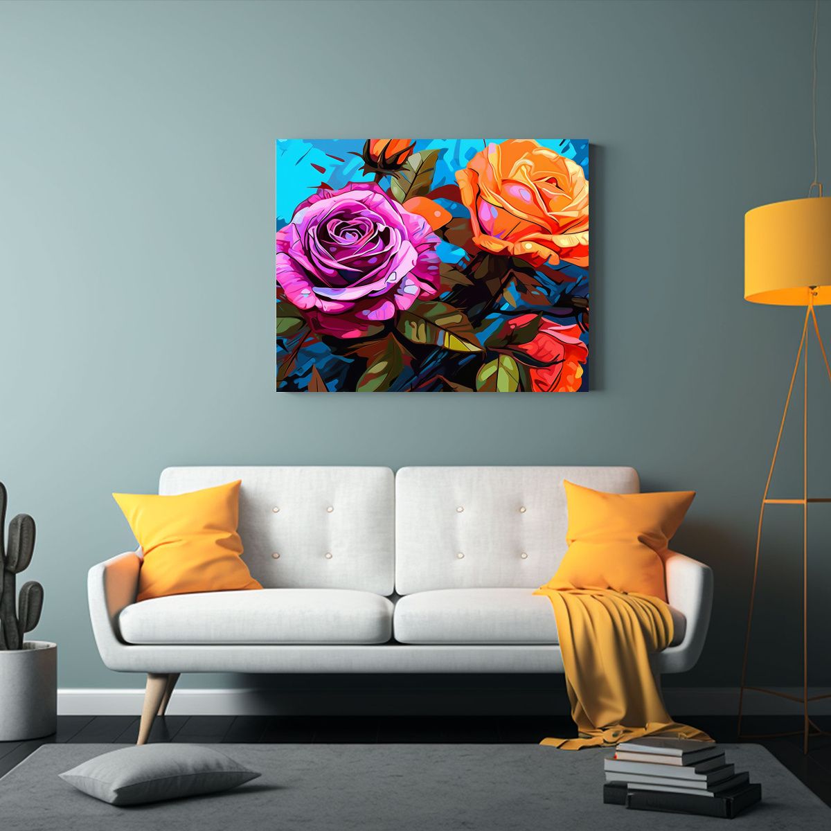 GENERICO - Pintura De Arte De Pared Moderno Espacio Stepanyan Flores Ro 120x80cm