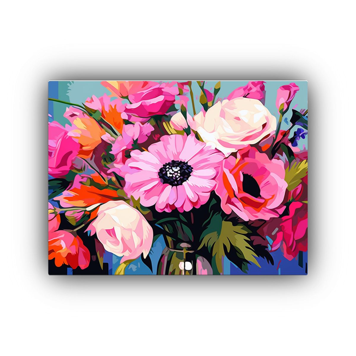 GENERICO - Pinturas Decorativas En Relieve De Flores Rosadas Estilo Art 120x80cm
