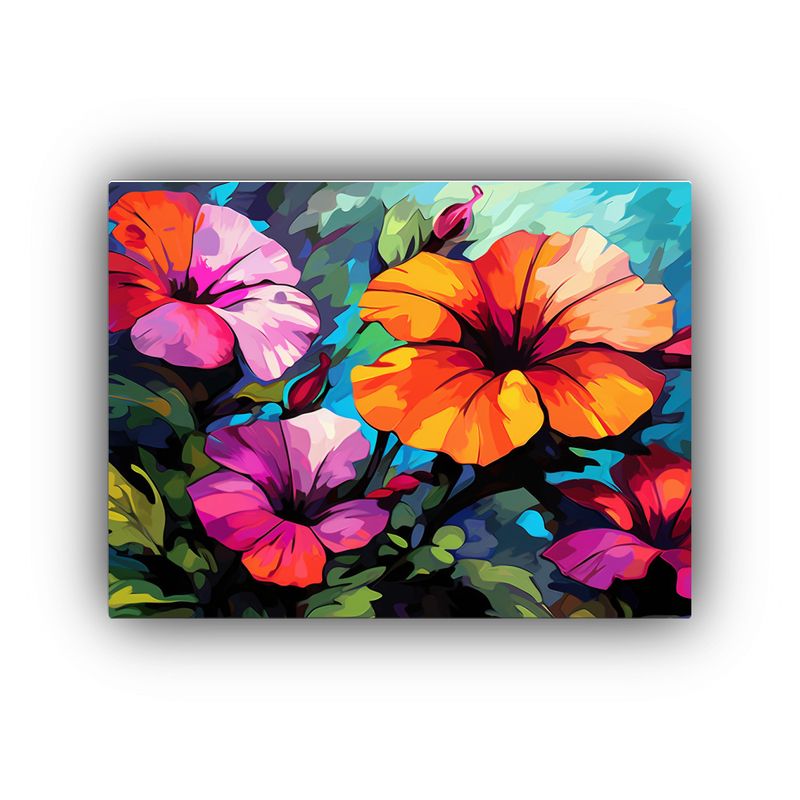 GENERICO - Cuadros Tema Escenario Stepanyan Petunias Arte Pop Arte Flor 120x80cm