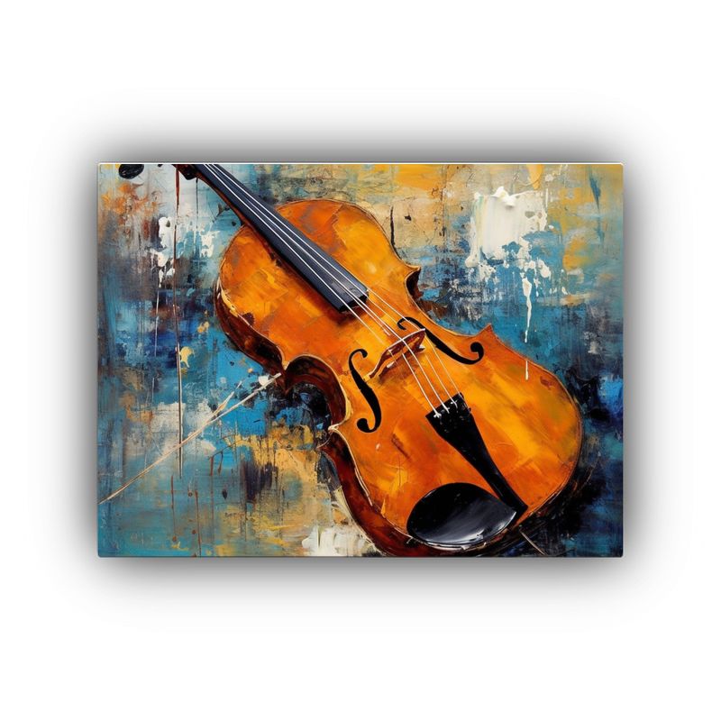 GENERICO - Cuadro Abstracto Perspectiva Serenata Estelar Arte Mixto In 120x80cm
