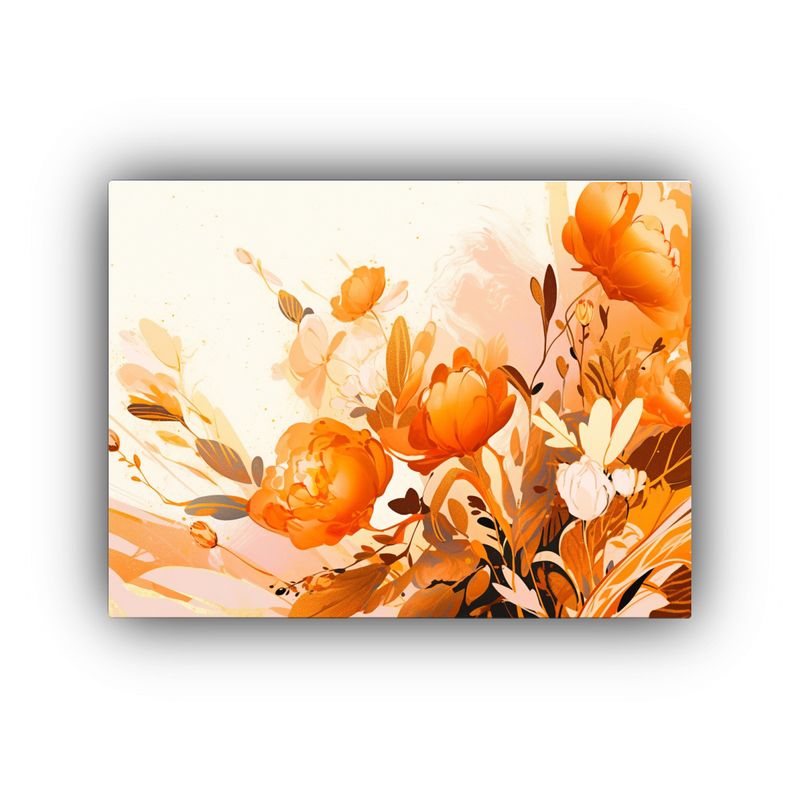 GENERICO - Pinturas Decorativas Con Atmosfera Neonoir En Naranja Y Dora 120x80cm