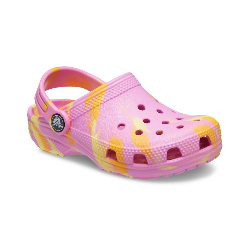 CROCS - Zueco Crocs Classic Marbled Niños TD Taffy Pink/Multi