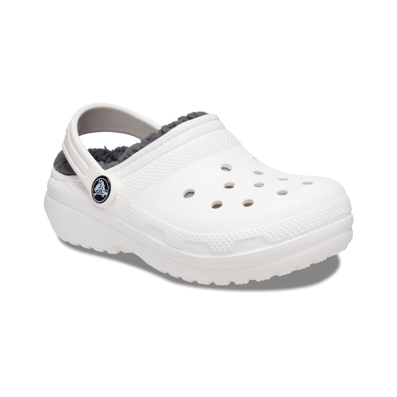 CROCS - Zueco Crocs Classic Lined Niño White/Grey