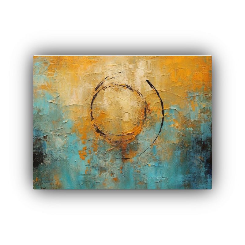 GENERICO - Cuadro Abstracto Multicolor Resalta Textura Decorativa 120x80cm