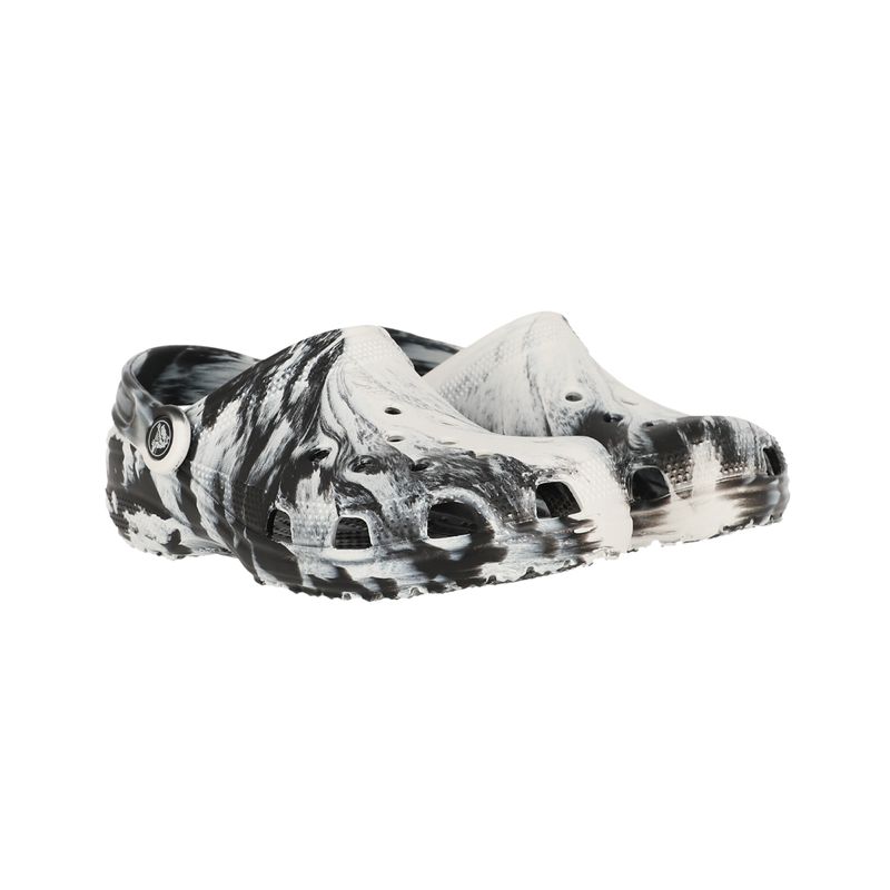 CROCS - Zueco Crocs Classic Marbled Unisex White/Black