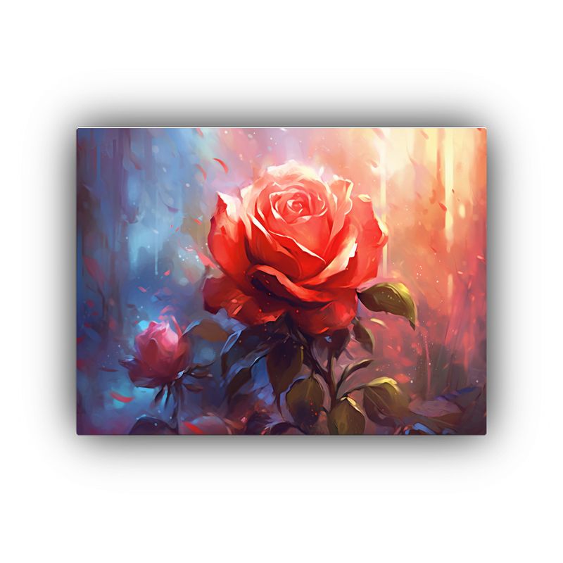 GENERICO - 1 Pieza Dibujo Innovador De Rosas Rojas Reales En El Estilo  120x80cm