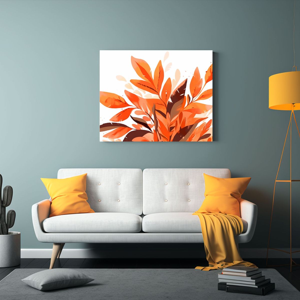 GENERICO - Pintura Decorativa Dormitorio Con Atmósfera Neonoir En Tono 120x80cm