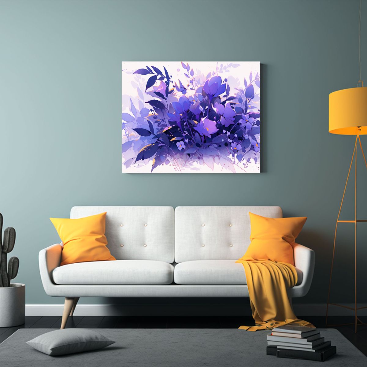 GENERICO - Pinturas De Decoración Con Atmósfera Neonoir Púrpura En L 120x80cm