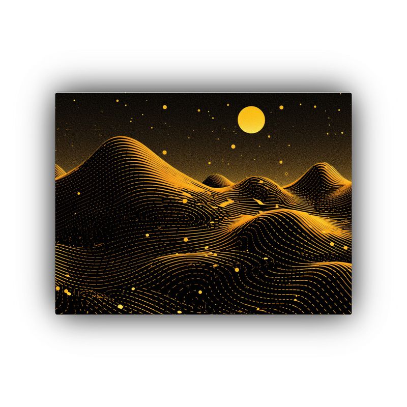 GENERICO - Pintura Decorativa Estilo Galería Pop Art Paisaje Dorado Co 120x80cm
