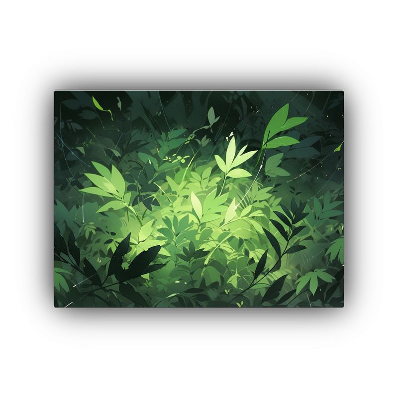 GENERICO - Pinturas De Decoración En Verde Y Negro Con Atmósfera Neon 120x80cm