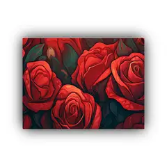 GENERICO - Cuadro De Fondo Rojo Con Composición Moderna Y Simplicidad 120x80cm