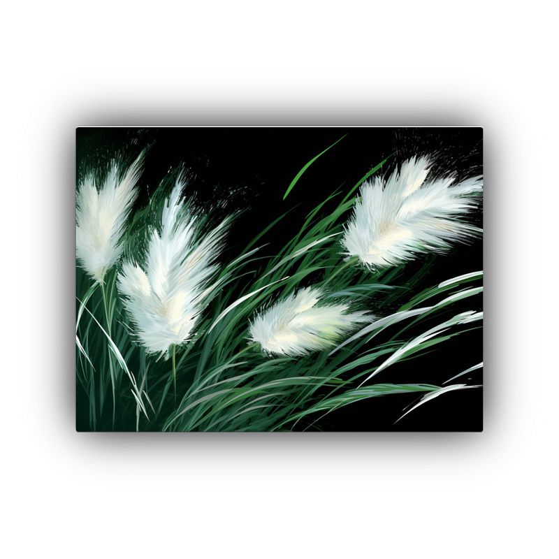 GENERICO - Pintura Decorativa De Concepto Neonoir Con Pampas Grass En V 120x80cm