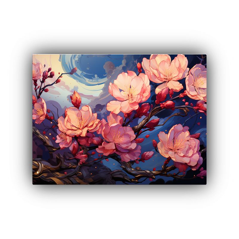GENERICO - Pintura Vanguardia Equilibrio Árbol Durazno En Púrpura Y D 120x80cm