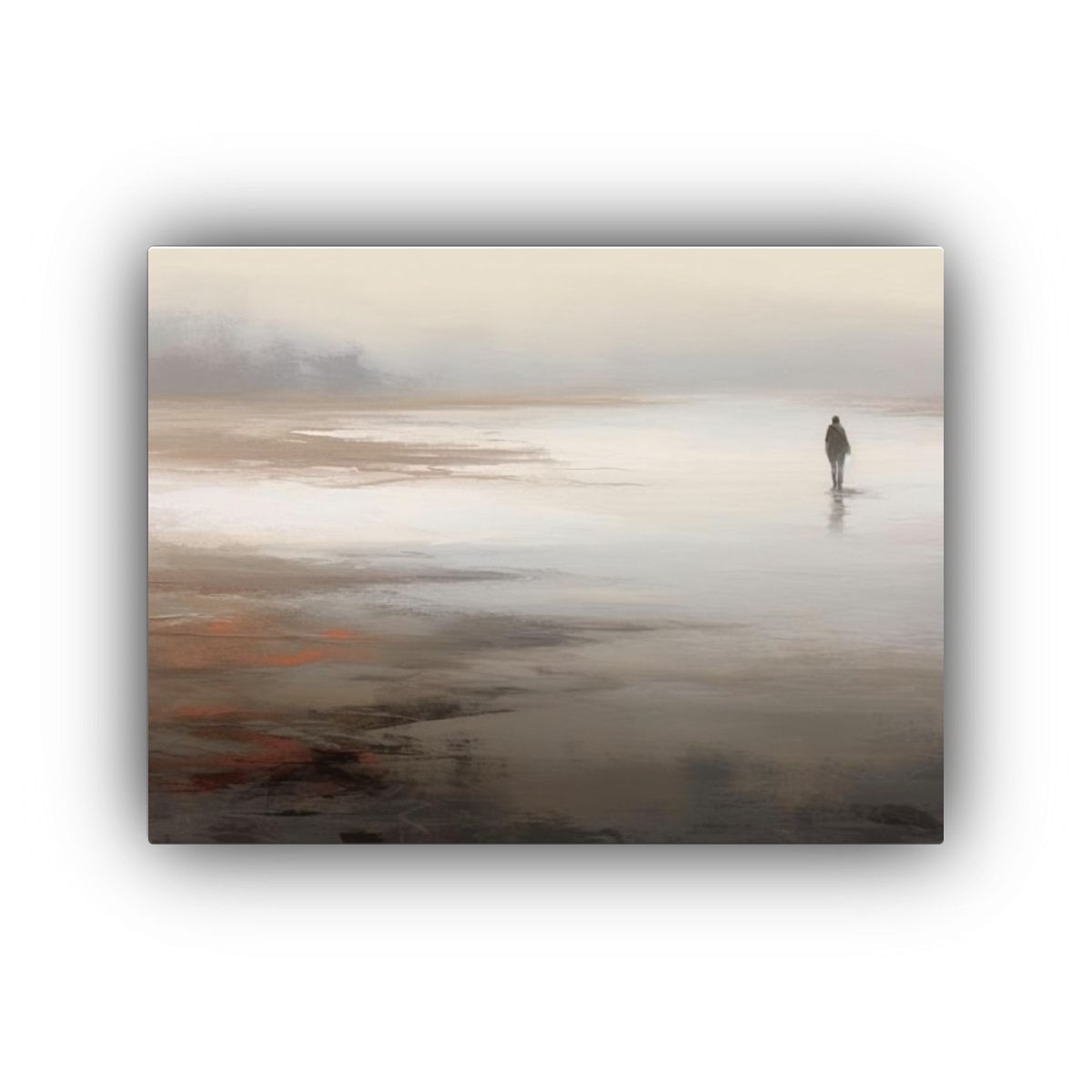 GENERICO - Cuadro Horizontal Minimalista Intenso Y Evocador Con Pocos T 120x80cm