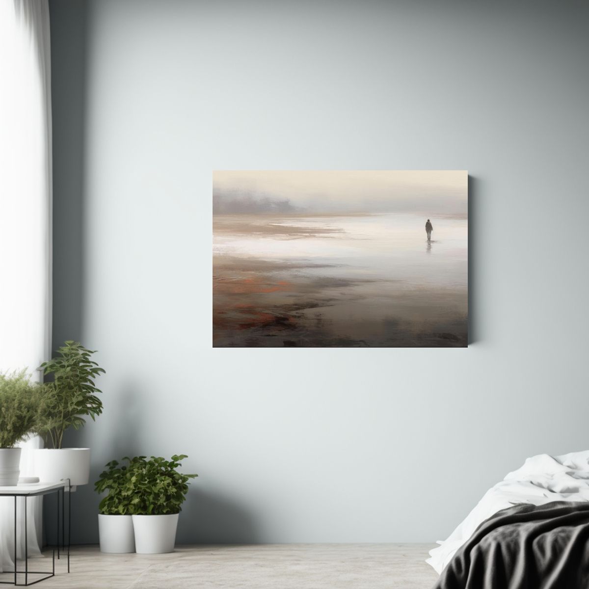 GENERICO - Cuadro Horizontal Minimalista Intenso Y Evocador Con Pocos T 120x80cm