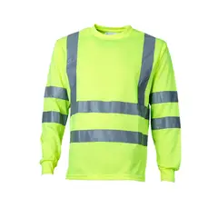 JAYSON - Polera Alta Visibilidad Ml Cuello Polo Amarillo