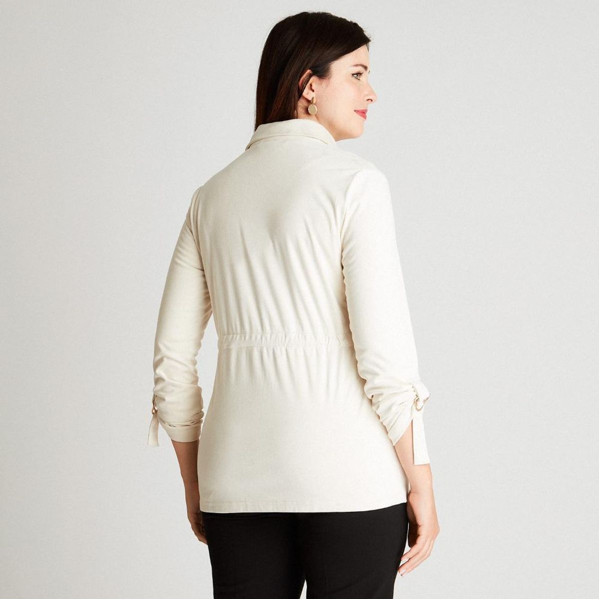 LORENZO DI PONTTI - Chaqueta Bonded Arena Manga Larga Cuello Camisero LORENZO DI PONTTI