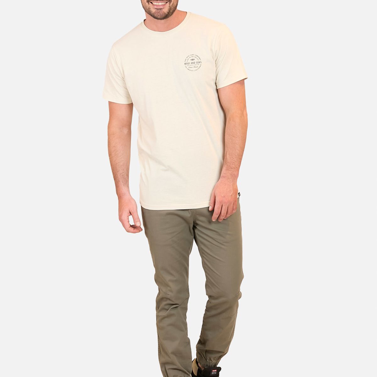 MAUI AND SONS - Polera MC Live In The Valley Beige Hombre Maui And Sons