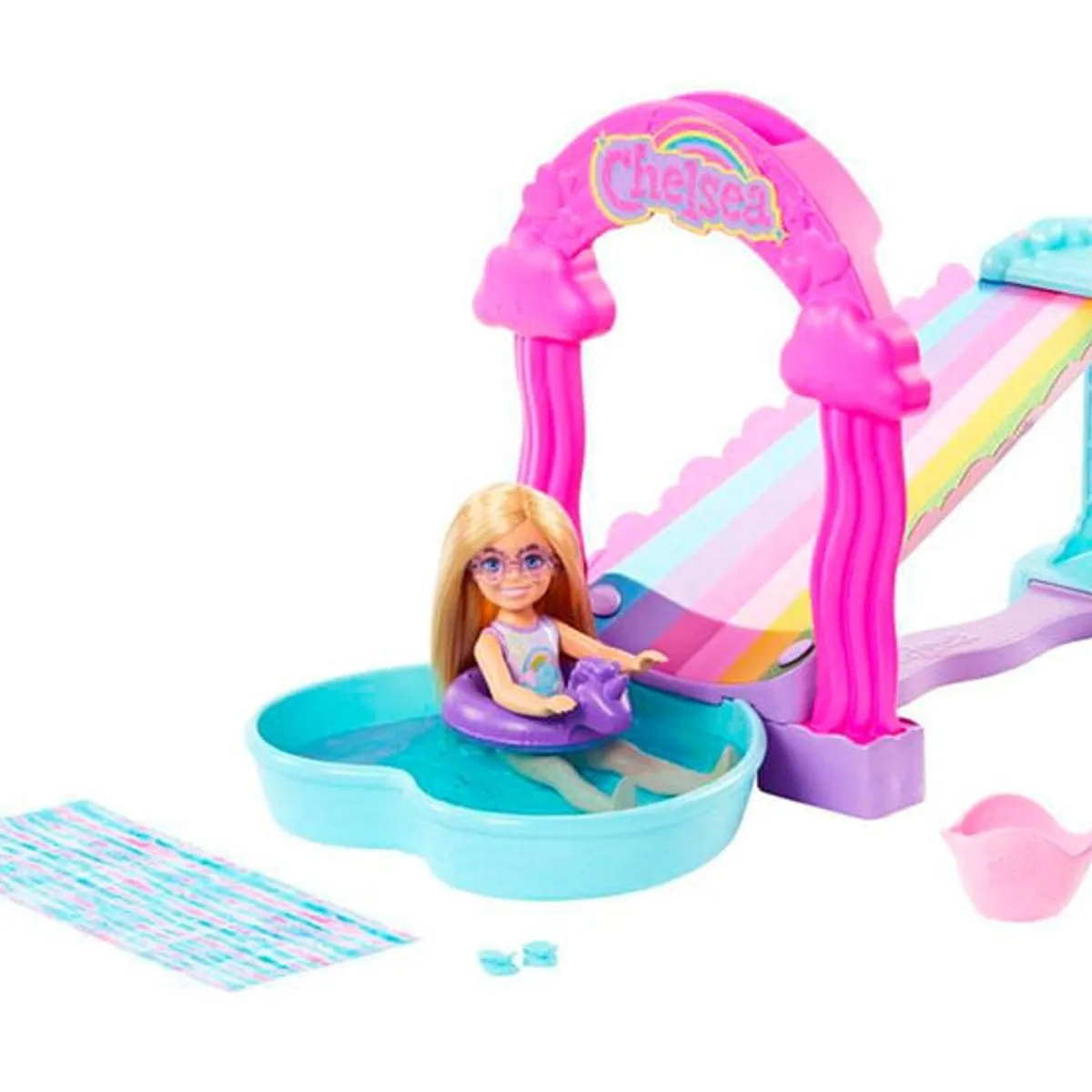 BARBIE - Barbie Set de Juego Chelsea Resbaladilla de Agua