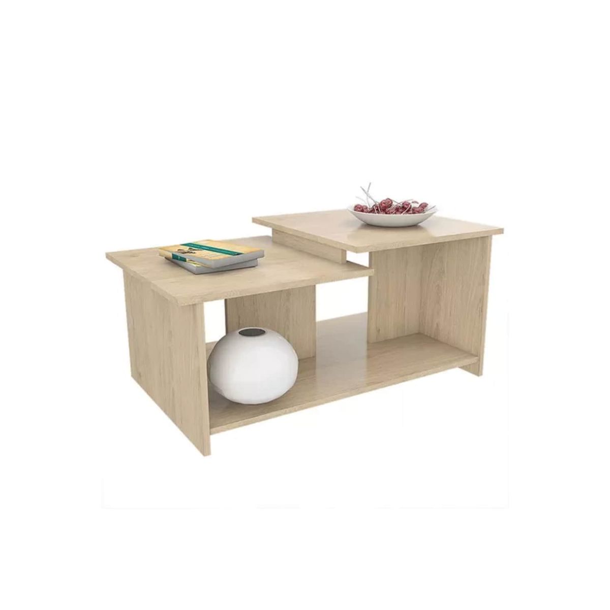 IMPORTCLICK - Mesa Centro Melamina Café Claro 41x89x53 CM - Café Claro